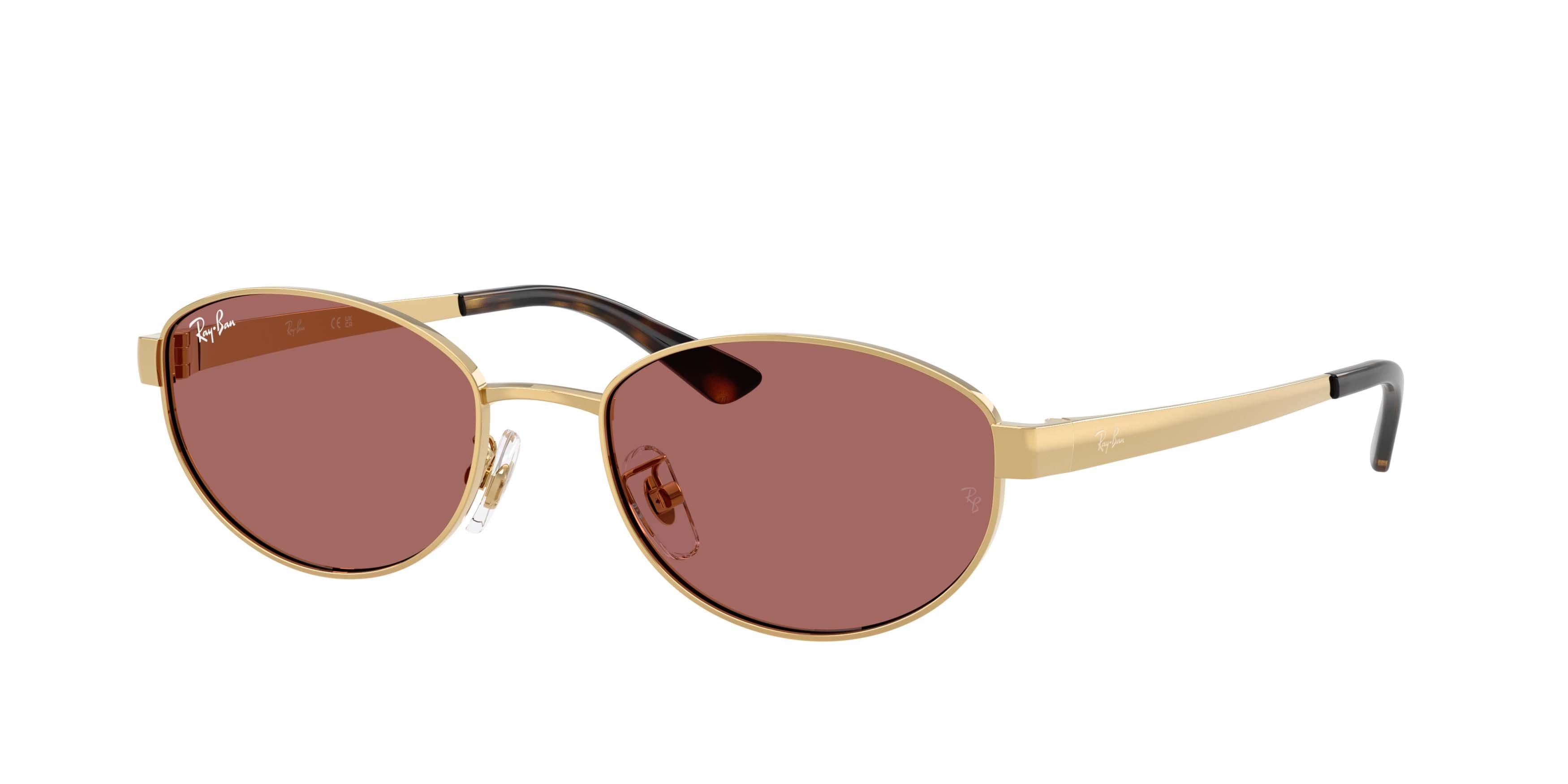 Ray-Ban RB3774D Dark Violet Sunglasses - Arista Gold - GOLD/VIOLET